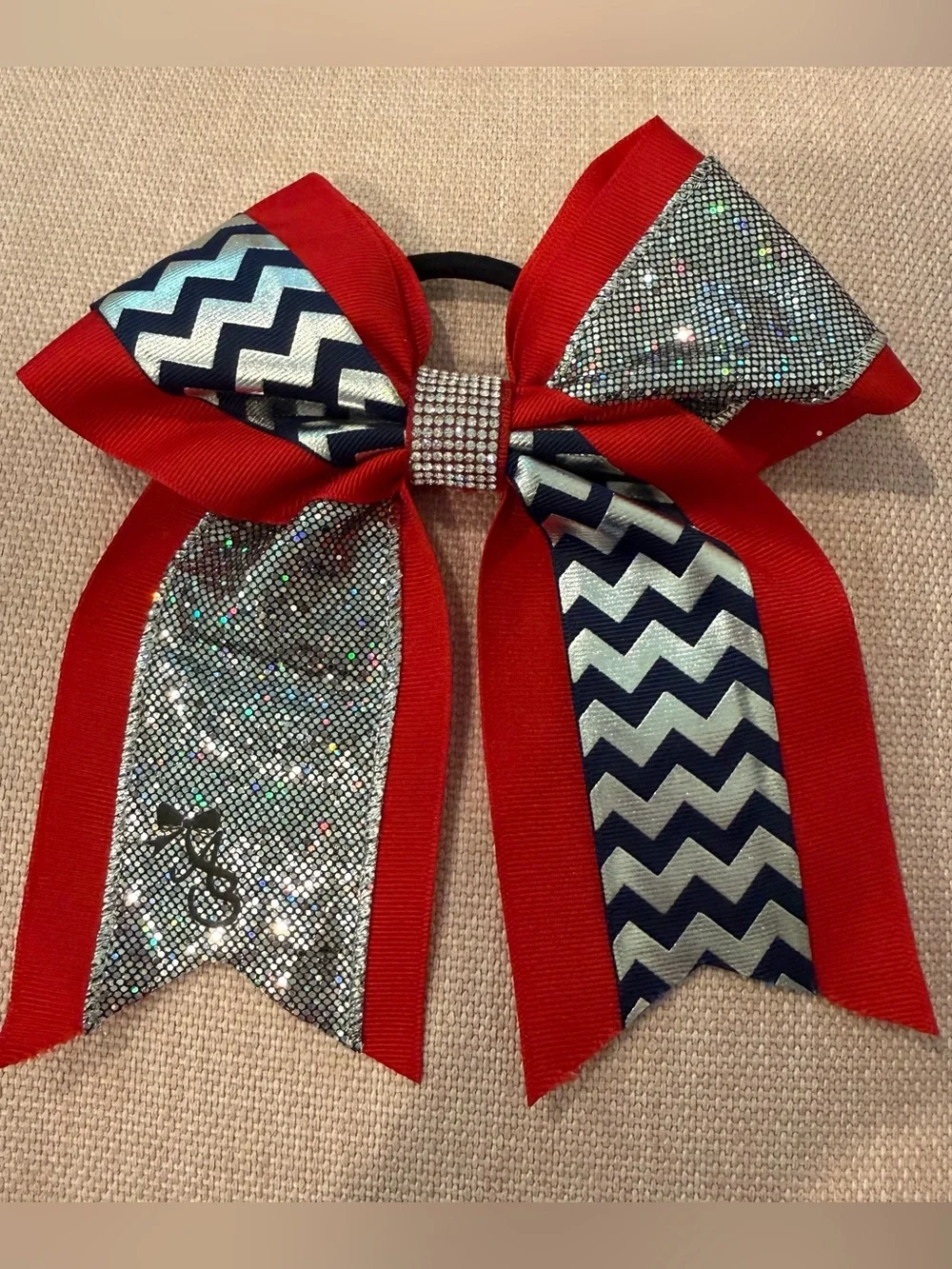 ⛱️NEW Navy & Red Cheer Bow
